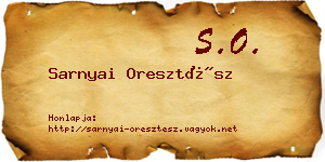 Sarnyai Oresztész névjegykártya